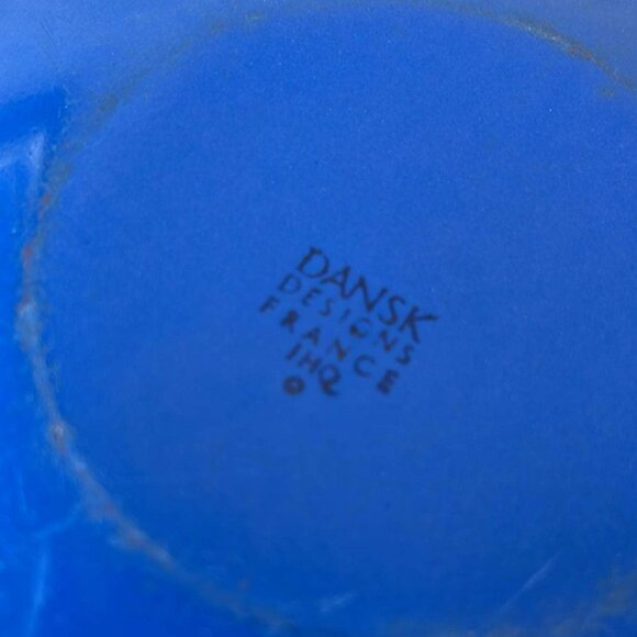 Vintage DANSK Kobenstyle Enamelware Paella Pan 10” France Blue Classic Enamel - Picture 7 of 8